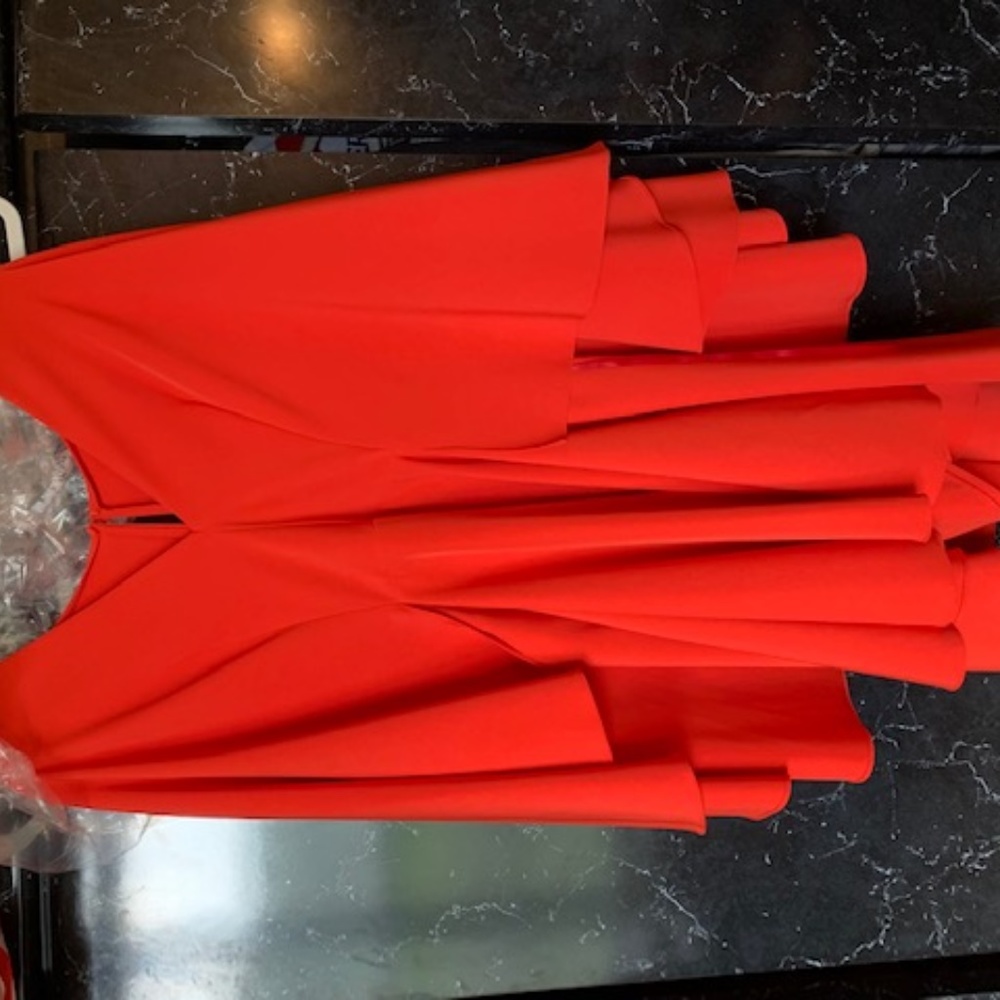 Orange dressy flowy armed and bottom romper